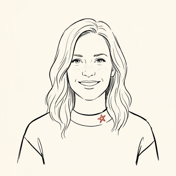 Illustrated portrait of an American client.
