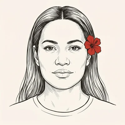 Illustrated portrait of Claire